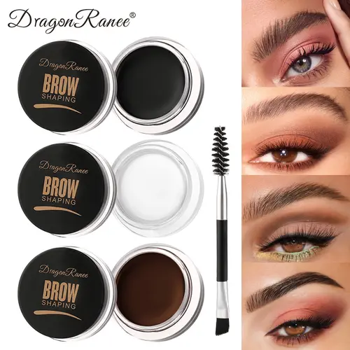 6 Color - Wild Eyebrow Styling Balm – White Brow Wax & Gel Formula, Strong Hold, Long-Lasting Shaping for Natural Bushy Brows, Fluffy Wild Look & All-Day Stay - Beginner Friendly Makeup Tool for Women, Women's cosmetics, Eyebrow styling products