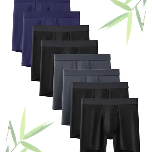 8Pcs Breathable Boxer Shorts men Bamboo Fiber Rayon Soft Touch underwear men U Convex Male Underpants Daily Wear anti-curling Men's underpants