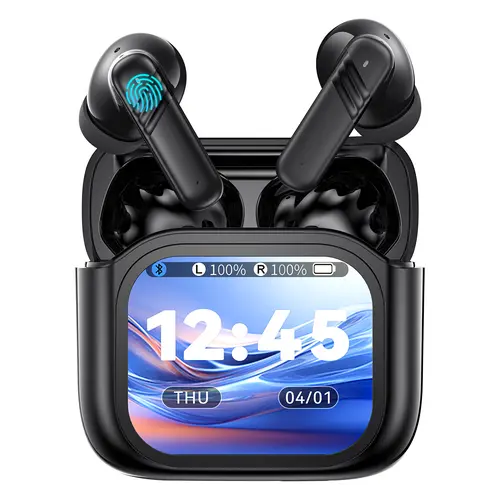 Wireless Earbuds with LED Touch Screen, Bluetooth 5.4 in Ear Headphones, Earbuds with ANC/ENC Noise Cancelling, 40Hrs Playtime, for iOS Android
