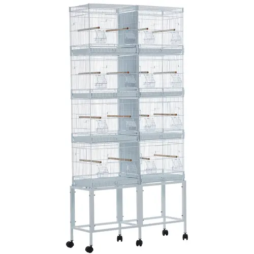 Garvee Upgraded Extra Large Parrot Bird Cage with Playstand – Wrought Iron, Spacious and Durable – Removable Tray, Rolling Stand, Perches & Ladders – Indoor/Outdoor Aviary for Parakeets, Cockatiels, Conures, Macaws, Budgies, Lovebirds