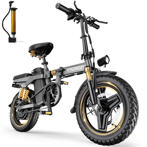 14 Inch Foldable Electric Bike for Adults & Teens, 1500W Peak Powerful Motor, 20 MPH Max Speed, Removable 48V 16Ah Lithium Battery, 35 to 62 Miles Driving Range, 80 Nm Torque, Front & Rear Dual Disc Brakes, UL 2849 Safety Certified Commuter E-Bike