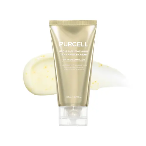 PURCELL L-Glutathione TXA Capsule Cream – Antioxidant Moisturizer with Tranexamic Acid & Niacinamide for Even-Toned Skin, Reducing Dullness & Uneven Skin Tone, For All Skin Types (2.71 fl oz / 80ml)