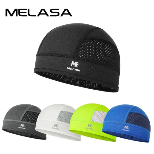 MELASA 2/3 Pack Cooling Skull Caps - Heat Relief Hat, Odorless Quick-Drying Running Helmet Liner, Featherlight Stretch Secure Sports Outdoor Hats for Motorcycle, Hiking