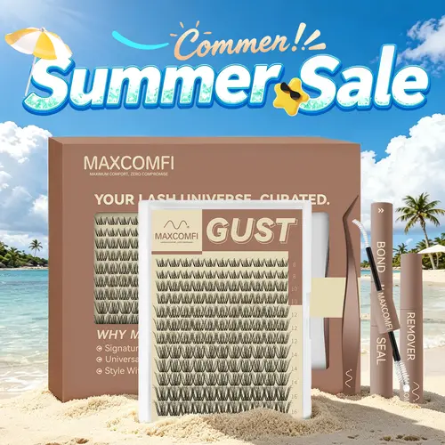 GUST |  Maxcomfi DD Curl Cluster 2.0 Multi-Pack | Natural Layered Lash Clusters | Natural Lashes Clusters Waterproof Cryproof  Longlasting Party Mother Gifts SummerVibes,sunscreen