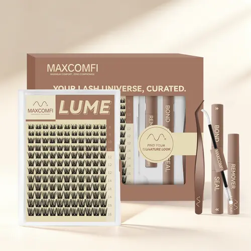 LUME | Maxcomfi DD Curl Cluster 2.0 Multi-Pack | Fluffy Layered Lash Clusters | Vampire Lashes Medium  Lashes Clusters Waterproof Cryproof  Longlasting Party Mother Gifts SummerVibes,sunscreen