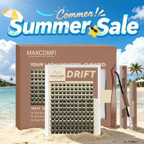 DRIFT | Maxcomfi DD Curl Cluster 2.0 Multi-Pack | FluffyLayered Lash Clusters |  Volume Lashes Clusters Waterproof Cryproof  Longlasting Party Mother Gifts Summerlashes,sunscreen