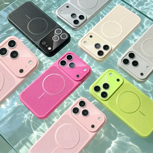 MagSafe-compatible cases for iPhone 17, 16, 15, 14, 13 Pro, and Pro Max; slim, comfortable, and offering all-around heat dissipation.--3994