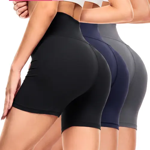SHOWITTY Womens 3-Pack Biker Shorts, High Waisted Tummy Control Workout Shorts for Yoga, Gym, Running & Everyday Wear #tiktokshopsummersale
