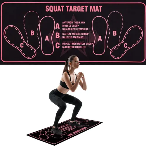 Anti-Slip Squat Pad Set with Durable Non-Skid Training Mat Tiles, Gym Accessories for Home-Gym Workout Use, Ideal Fitness Equipment for Fitness Enthusiasts
