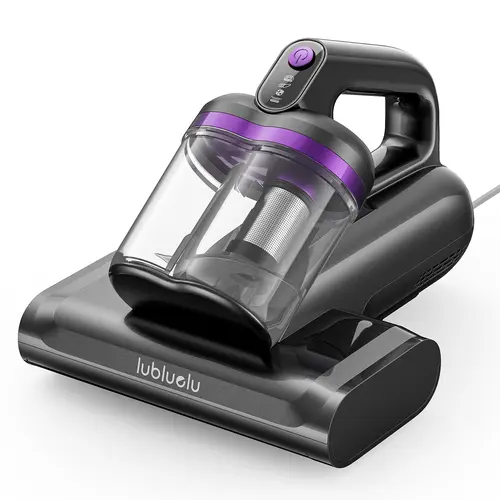 Lubluelu Upgraded 3-in-1 Corded Powerful Suction Handheld Vacuum - 15kPa Suction, UV Sanitization, 650ml Dual Tank, 4m Anti-Dust Mite Tool, 131°F Dry Bed Function, Fabric-Safe Filter Device, Compact Gray Household Appliance for Allergy Sufferers, Powerful