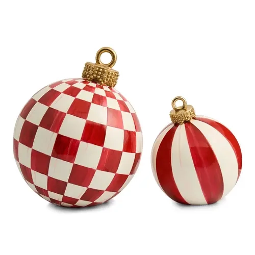 MacKenzie- Childs Set of 2 Tabletop Ornaments
