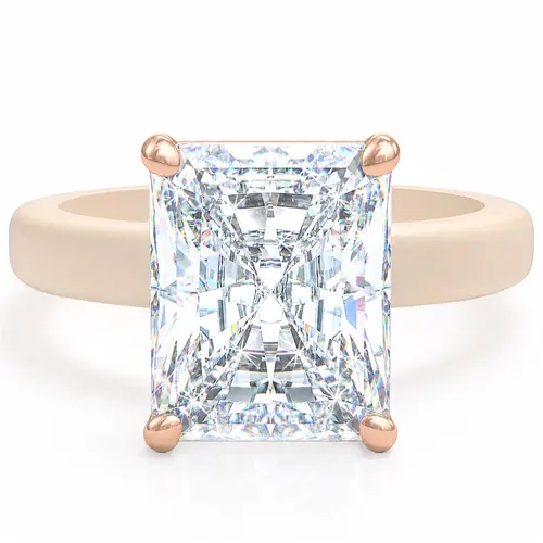 Rinfit Thin Silicone Jewelry Ring - 10×8 mm Emerald Cut CZ Cubic Zirconia, Patented Design, GlowStone Collection, Elegant Everyday, True-to-Size Stone Jewelry Ring, Jewelry Rings, Elegant Everyday Ring