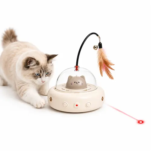 Automatic Obstacle-Avoidance Cat Toy Ball, USB Rechargeable Interactive Rolling Cat Toy with Smart Sensor, Self-Rotating Silent Moving Ball for Indoor Cats & Kittens, Pet Exercise and Entertainment Supplies