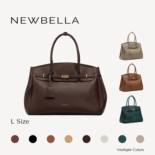 NEWBELLA Miranda L Vegan Leather Tote Bag, Large Top‑Handle Commuter Work Bag For Women, Fits 16‑Inch Laptop For Office & Back To School#sohoch