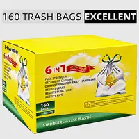 Count Ultra Strong 13Gallon Trash Bags, Individually Folded Tall Kitchen TrashBags Resist Leaks, Punctures, RipsDrawstring,Office,Outdoors,Party,Petlovers,Summerwins,dorm essentials,home essentials