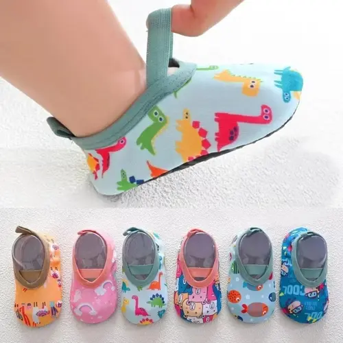 Toddlers' Quick-Dry Flexible Slip-On Barefoot Water Shoes, Beach Footwear for Pool Use