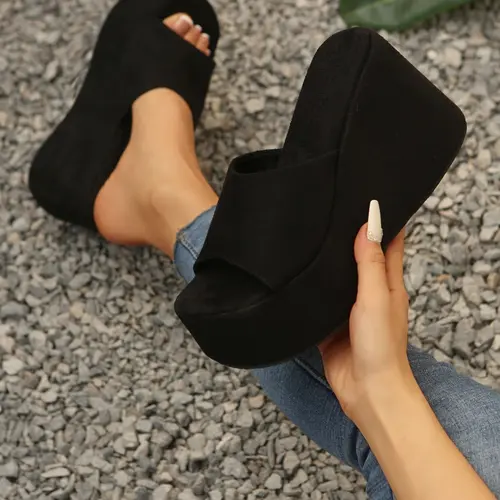 Women's New Wedge Heel Thick Sole Sandals, Comfortable Height-Increasing Shoes, Perfect for Parties, Weddings, Night Events & Beach Outings