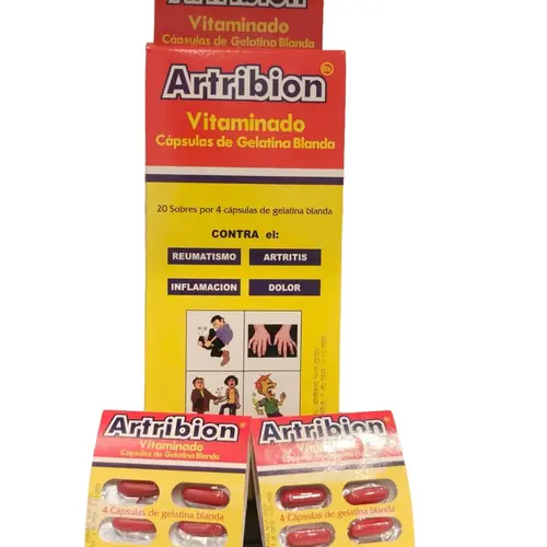 Exhibidor de Capsulas Artribion, 20 Sobres de 4 Capsulas de Gelatina Blanda