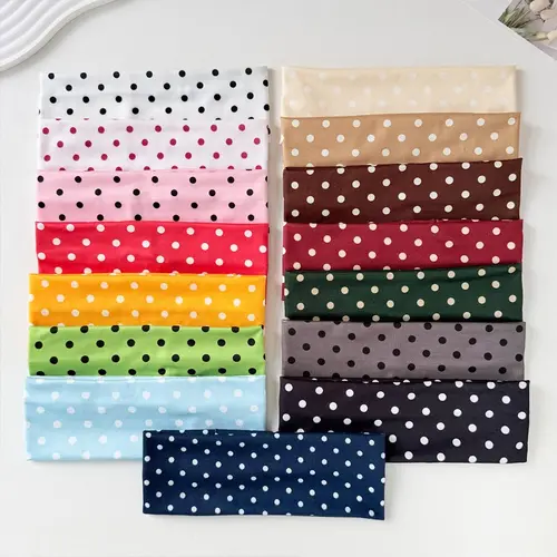 4pcs (Random) Polka Dot Headbands for Women - Female Thick Headbands with Simple Look, Casual Minimalist Hair Accessories Suitable for Thick Hair