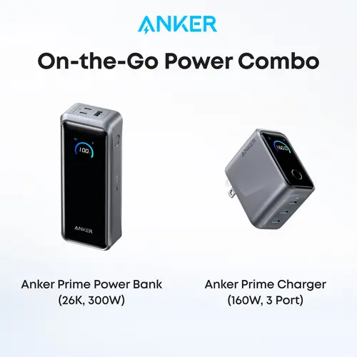 Anker Prime Power Bank, 26,250mAh 3-Port Portable Charger with 300W Max Output, Two-Way Charging, TSA-Approved, App Control, for MacBook, iPhone 17/16 Series, and More sohochic,back to school,back to school haul