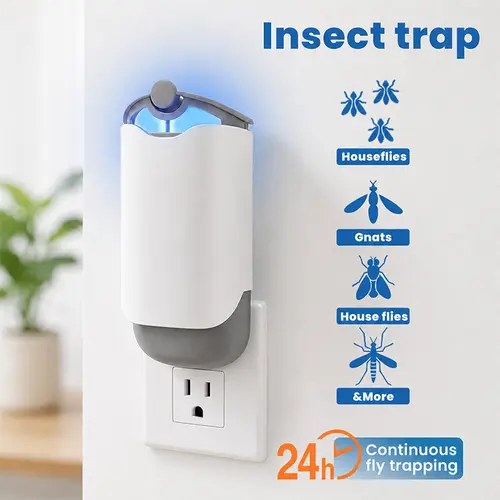 Portable Indoor Mosquito Killer Light Set - Silent Mode UV Insect Lure Lamp with Ambient Night Light, Adhesive Glue, High Capacity Indoor Insect Control Trap Compatible with Zzevo M364, M364A, Max Series