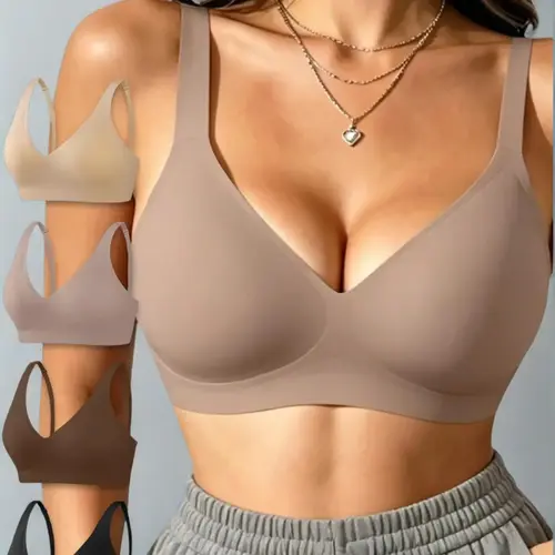 4 Pcs Women's Seamless Bra Wireless Soft Bralette Full Coverage Push Up T-shirt Comfortable Everyday wear- Jelly, Supportive, Sports Bra summerwins Workout Bra Sportswear Bra elegant plain style nightwear gift  jelly wireless woman comfortable push