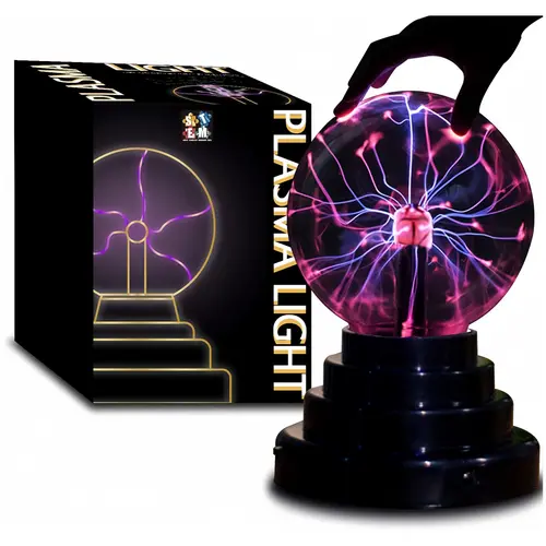 3-Inch Plasma Ball Globe Lamp, USB-Powered Touch-Sensitive Static Electricity Light Up Lamp, Disco Novelty Lighting for Home Improvement, Interactive Show Sensory Fun Gift for Age 14+