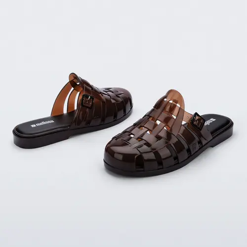 Melissa Possession Mule Slip-On Shoes with Iconic Jelly Weave Design, Retro, Footwear, Classic, Mules, Women