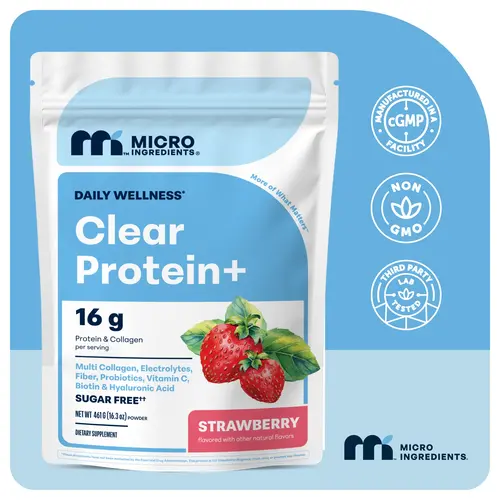 Micro Ingredients Clear Protein+ Powder 461g (Strawberry Flavor)