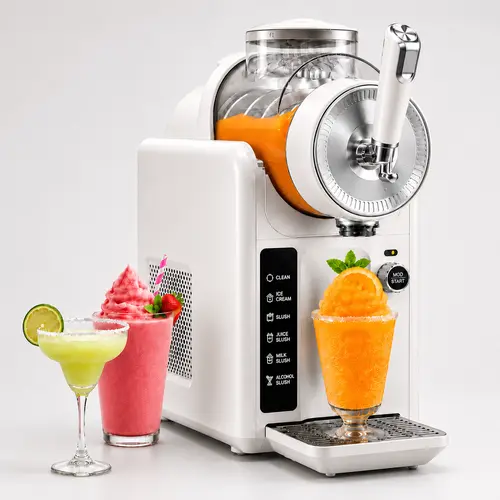 SYINTAO Professional Slushie Machine - 2026 Smart Frozen Drink Maker for Frozen Drinks, 5-Mode Kitchen Appliance with Ice-Free Tech, Smart Knob, Auto Clean Function