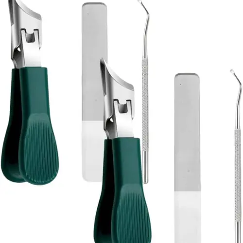 Eagle Beak Beveled Nail Clippers, Wide Jaw Opening Anti-Splash Slanted Nail Clipper Set, Eagle Beak Angled Nail Clippers 3-Piece Set, for Thick and Ingrown Nails, Nail Care, Thick Nails