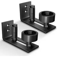 GJANSH 2 Pack Barn Door Floor Guide,8 Assemble Setup Options,Wall Mount System,Adjustable Stay Roller,Flush Flat Bottom Design toolupgrade