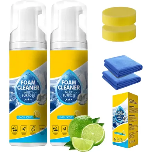 4-in-1 Multi Enzyme Foam Cleaner Spray All Purpose Heavy Duty Stain Remover Household Kitchen Bathroom Car Interior Sofa Deep Cleaning Foam