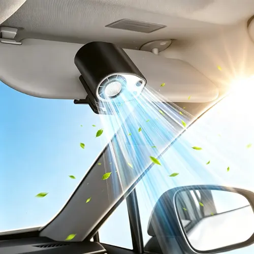 【SummerFinds】Joytutus 2026 Portable Car LCD Clip Personal Clip-On Fan - 360° Rotatable, 100- Speed Wind, 12V USB Rechargeable 1800mAh/3000mAh Battery-Powered Portable Fan, Low Noise, Clamp- Anywhere, Summerwins Car Accessories High Velocity Fan