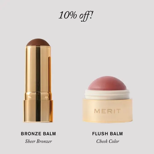 MERIT The Flush & Bronze Duo - Sheer Bronzer Balm & Cream Tint Blush