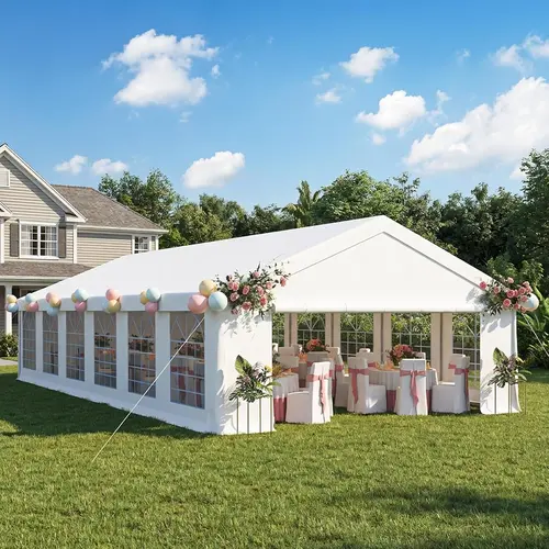20x40 Party Tent, Heavy Duty Wedding Tent with Enhanced Galvanized Frame and Sidewalls & Built-in Sandbags, Waterproof Event Shelter for Outdoor Weddings, Birthday Parties, BBQ,home decor,camping essentials