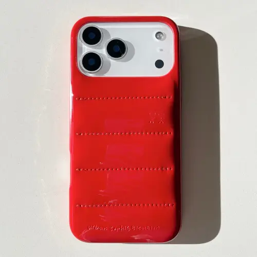 Trendy Solid Color Down Jacket Protective Phone Case - Shockproof, Anti-Drop Accessory for iPhone 14 Pro Max, 15, 16, 17 Pro Max Smartphone, Cellphone Accessories