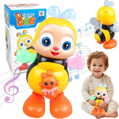 Dancing Bee Dancing Toy, Juguete De Con Musica, Bailarina Con Luces, Interactive Bee Can Waiking Twisting Body & Moving Eyes,Moving Walking Dancing Toys for Toddlers