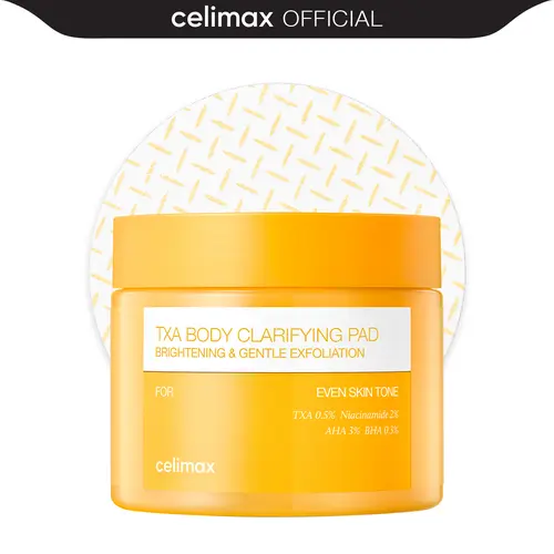 [celimax official] TXA Body Clarifying Pad | Deodorant Pad For Dark Underarms Treatment, Knee & Elbow, Strawberry Skin Care, Gentle Exfoliating & Hydrating Body Scrub