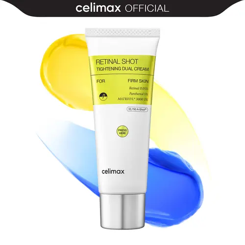 [celimax official] The Vita-A Retinal Shot Tightening Dual Cream | 0.05% Retinal, 3% Matryxyl, 5% Panthenol, High-Strength Retinoid for Anti-Aging, Relief Cream, Wrinkles & Fine Lines, Firmer Skin, 50ml