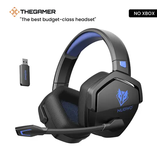 [Back to School] NUBWO G06 Wireless Gaming Headset – 23ms Low Latency Audio, 50mm Stereo Sound, Noise-Canceling Mic, 100Hrs Battery – Works on PS5, PC, Perfect Gaming Gear to Stock Up (Not Xbox)