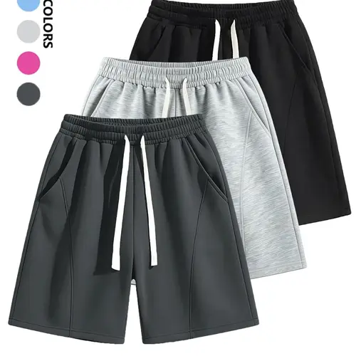 Men's Casual Breathable Stretch Shorts, Plain, Versatile Outdoor Wear, Comfortable and Stylish, Perfect for Daily Activities, Ideal for All Seasons, Casual Streetwear Shorts, Summer Fashion Shorts