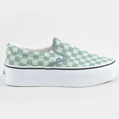 VANS Classic Slip-On Womens Checkerboard Stackform Shoes