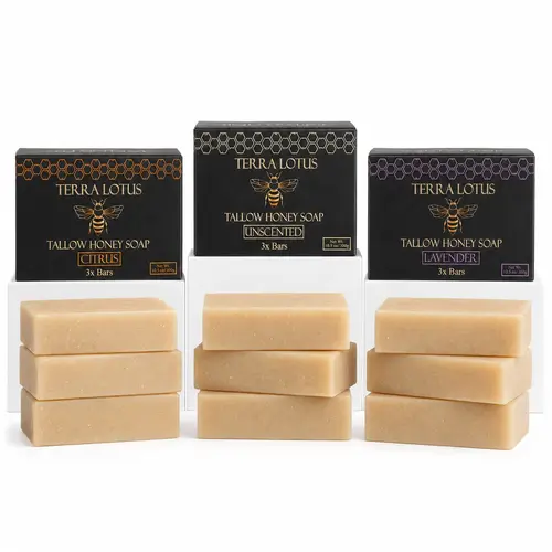 Terra Lotus - Organic Tallow Soap [9 Pack Bundle]