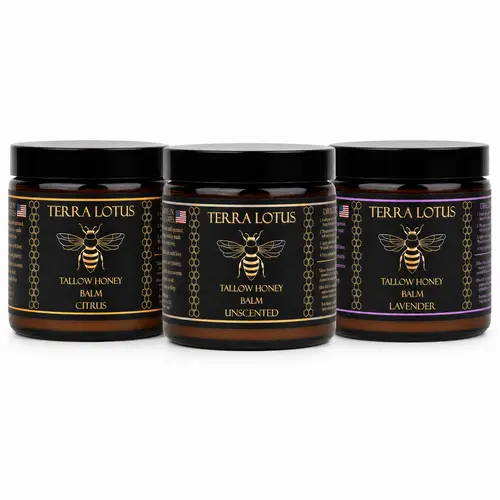 Terra Lotus - Organic Tallow Honey Balm [3 Pack]