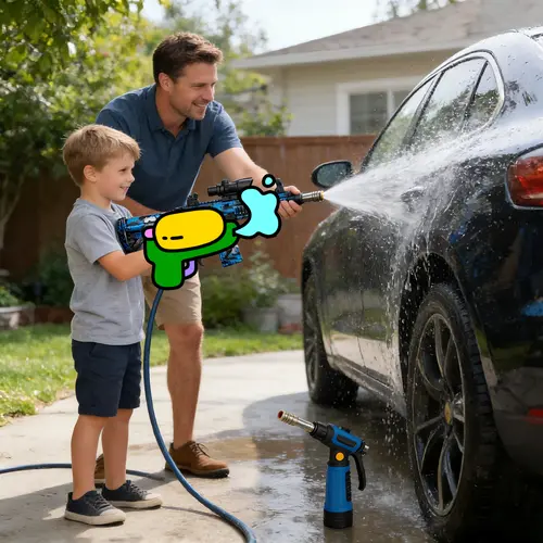 Mr IRONSTONE Pressure Washer with 3/8'' Quick Connector, Swivel Car Washer  Men's Gift, Father's Day Gift