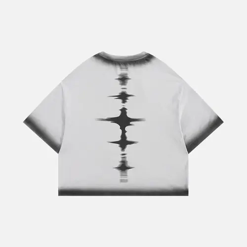Aelfric Eden Boxy Spray Fade Star Tee Oversized Boxy Cropped Fit Spray Fade Gradient Detail Heavyweight Cotton Fabric Retro Streetwear Unisex Top
