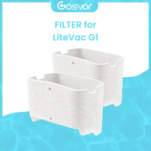 Gosvor Reusable Vacuum Filter - Replacement Cleaner Accessory for LiteVac G1 Robotic Vacs, Easy Install, Hassle-Free, Ultra-Fine Mesh, Captures Fine Debris