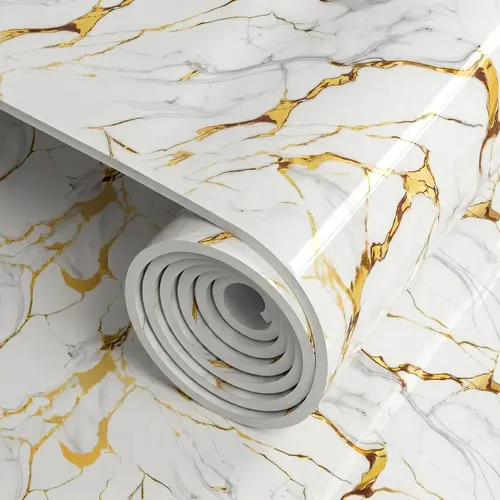 Peel and Stick Vinyl Wallpaper Roll (15.75in*118.11in, 23.62in*118.11in, 47in*118.11in) - Tearable, Waterproof, Durable, Heat Resistant, Easy to Clean Decorative Interior Wall Kitchen Wallpaper for Home Improvement Building Supplies