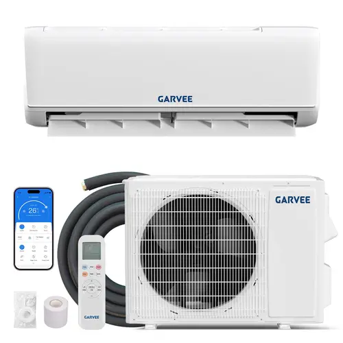 Garvee 24000 BTU High Efficiency Mini Split Central Air Conditioner & Heater – 19 SEER2, 230V, WiFi Enabled, Ductless AC System for Home Cooling & Heating